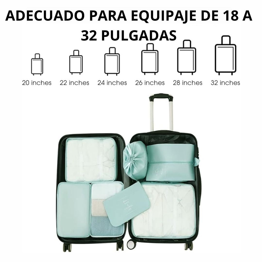 Organizador De Ropa Para Viaje 11pcs "Travel Wish"