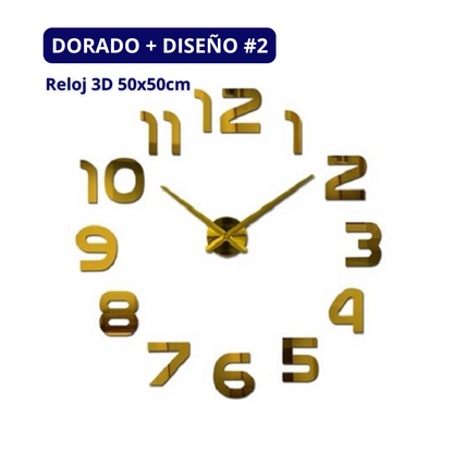 Reloj de Pared 3D "Tridimensional"