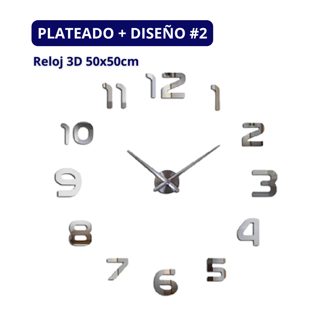 Reloj de Pared 3D "Tridimensional"