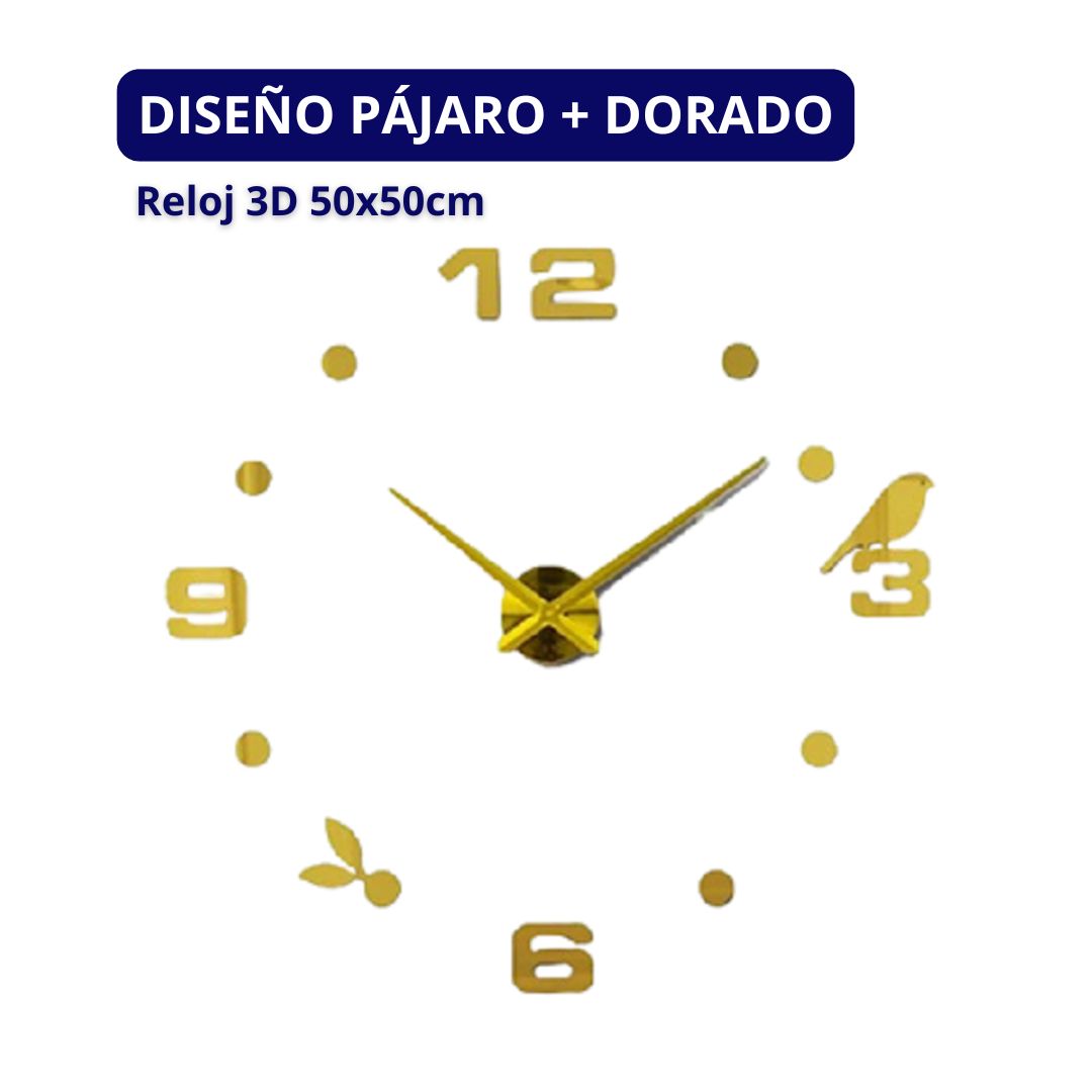 Reloj de Pared 3D "Tridimensional"