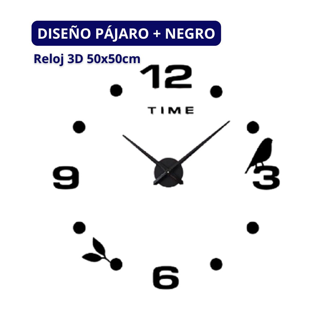 Reloj de Pared 3D "Tridimensional"