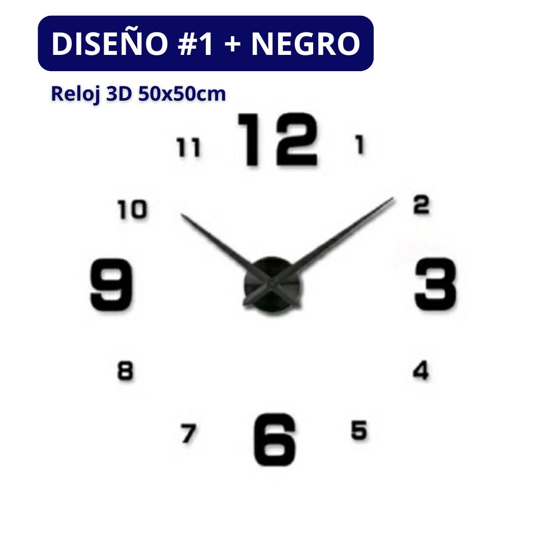 Reloj de Pared 3D "Tridimensional"