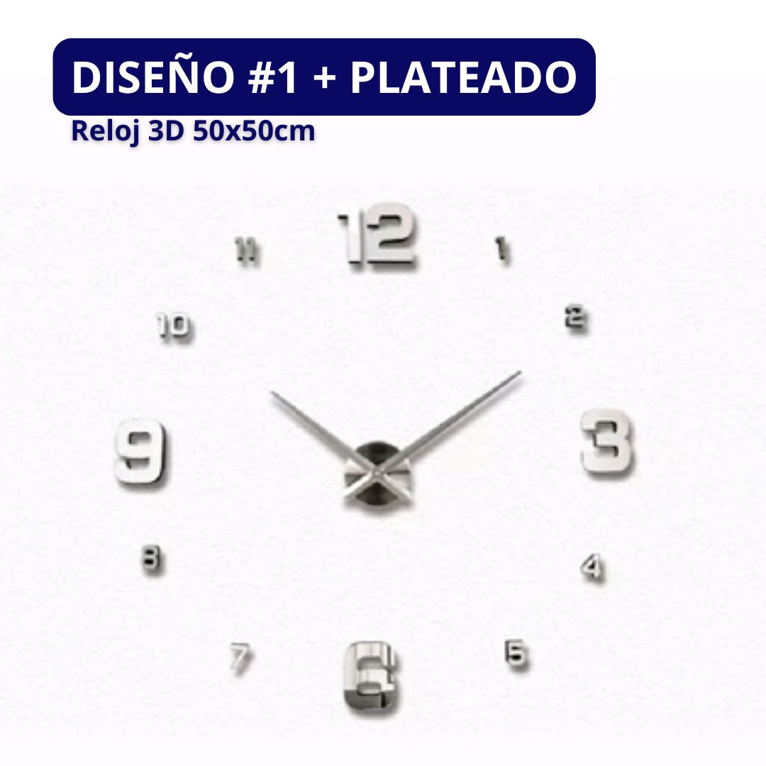 Reloj de Pared 3D "Tridimensional"